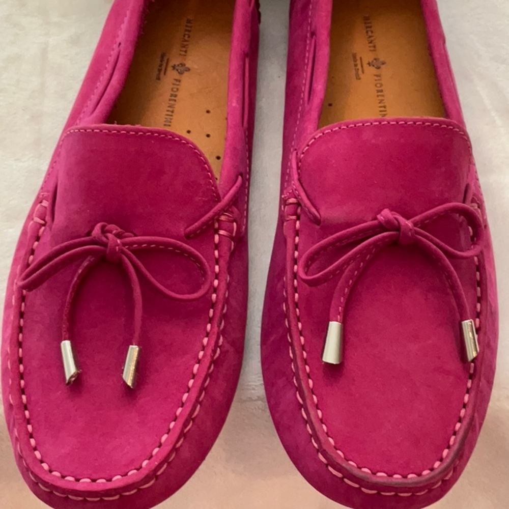 NEW Mercanti Fiorentini PINK Loafers sz10